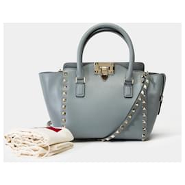 Valentino Garavani-VALENTINO GARAVANI Gray Leather Bag - 102101-Grey