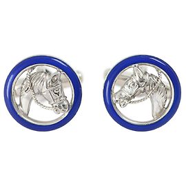 Abotoaduras Gucci azul marinho e prata Prata Azul marinho