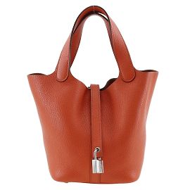 Hermès Bolsa Hermes Picotin Lock PM Laranja