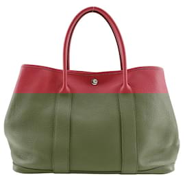 Hermès-Sac Tote PM Hermes Garden-Rose,Autre
