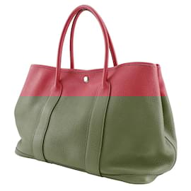 Hermès-Sac Tote PM Hermes Garden-Rose,Autre