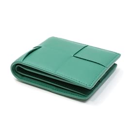 Bottega Veneta-Bottega Veneta Bi-fold Wallet in Mermaid Green-Green