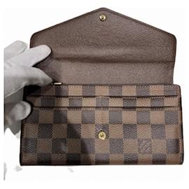 Louis Vuitton-Louis Vuitton Damier Portefeuille Sarah Long Wallet-Damier ebene