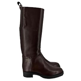 Hermès-Boots-Black,Dark brown