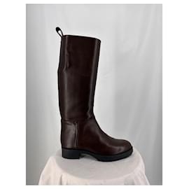Hermès-Boots-Black,Dark brown