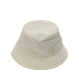 Hermès-HERMES Edward Fedora H Hat #59 Light Cream-Cream
