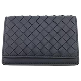 Bottega Veneta-Bottega Veneta Intrecciato Card Case-Black