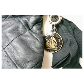 Lanvin-LANVIN Black leather zip pouch in very good condition-Black