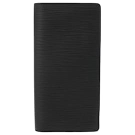 Louis Vuitton-Louis Vuitton Epi Portefeuille Brazza Noir-Black