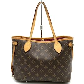 Louis Vuitton-Louis Vuitton Neverfull PM Handbag Tote Bag-Brown