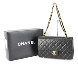 Chanel-Chanel Matelasse Double Flap Shoulder Bag-Black