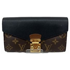 Portefeuille Long Pallas M58415 Monogram Louis Vuitton Marron Noir