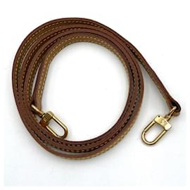 Louis Vuitton-Louis Vuitton Brown Leather Shoulder Strap-Brown