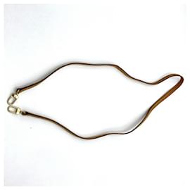 Louis Vuitton-Louis Vuitton Brown Leather Shoulder Strap-Brown