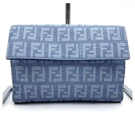 Fendi-Fendi Bi-fold Wallet in Blue-Blue