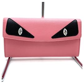 Fendi-Fendi Bugs Monster Long Wallet-Pink