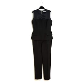 Christian Dior AH2013 Ensemble Top Pants FR38 Navy Wool Top Pants Set US8 Navy blue