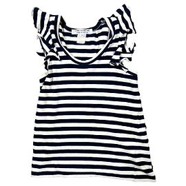 Comme Des Garcons Comme des Garçons SS2011 Top a Righe con Rouches. Nero Bianco