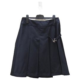 Saia envelope Miu Miu preta algodão lã Preto