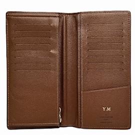 Louis Vuitton-Louis Vuitton Monogram Portefeuille Brazza Long Wallet-Brown