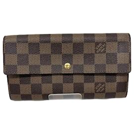 Louis Vuitton-Louis Vuitton Damier Portefeuille Sarah N61726 Wallet-Brown