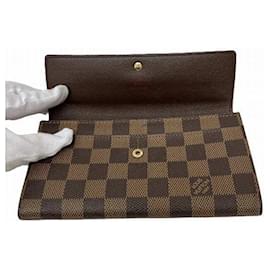 Louis Vuitton-Louis Vuitton Damier Portefeuille Sarah N61726 Wallet-Brown