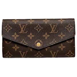 Louis Vuitton-Louis Vuitton Monogram Portefeuille Sarah M62234 Fuchsia Long Wallet-Fuschia