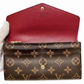 Louis Vuitton-Louis Vuitton Monogram Portefeuille Sarah M62234 Fuchsia Long Wallet-Fuschia