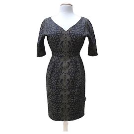 Vestido Gucci de seda e algodão Multicor