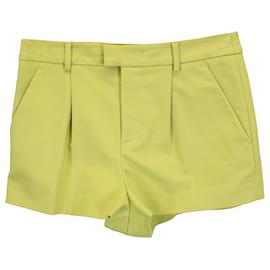 Red Valentino-Red Valentino Poplin Concealed Closure Shorts with Pockets in Green Cotton-Green