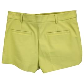 Red Valentino-Red Valentino Poplin Concealed Closure Shorts with Pockets in Green Cotton-Green