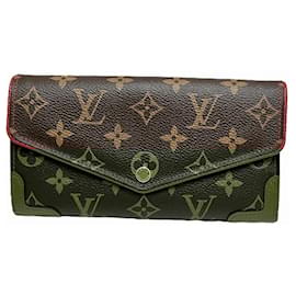 Louis Vuitton-Louis Vuitton Monogram Portefeuille Sarah Retiro Long Wallet-Fuschia,Monogram