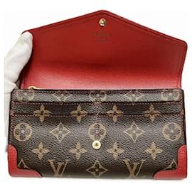 Louis Vuitton-Louis Vuitton Monogram Portefeuille Sarah Retiro Long Wallet-Fuschia,Monogram