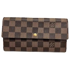 Louis Vuitton-Louis Vuitton Damier Portefeuille Sarah Long Wallet-Brown,Damier ebene