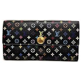 Louis Vuitton-Louis Vuitton Multicolor Portefeuille Sarah Long Wallet-Black,Multiple colors