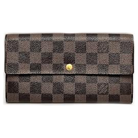 Louis Vuitton-Louis Vuitton Damier Portefeuille Sarah Long Wallet-Brown