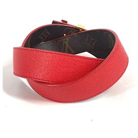 Louis Vuitton Monogram Gürtel Braun Rot