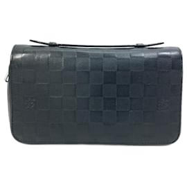 Louis Vuitton-Louis Vuitton Damier Infini Zippy XL Clutch Bag-Black