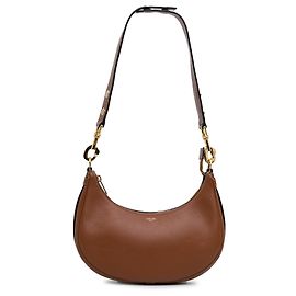 Céline Bolsa de ombro Ava em couro de bezerro médio Celine Brown Marrom