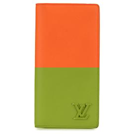 Louis Vuitton-Louis Vuitton Orange Aerogram Brazza Wallet-Orange