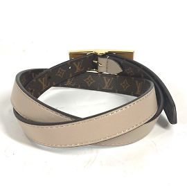 Cinturón reversible Monogram Louis Vuitton Castaño Beige