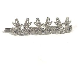 Pinza para el cabello de strass plateado Miu Miu Plata