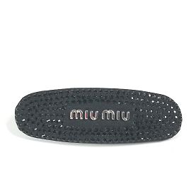 Fermaglio per capelli in strass Miu Miu Nero