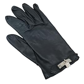 Hermès-Hermes Kelly Gloves in Black Lambskin-Black