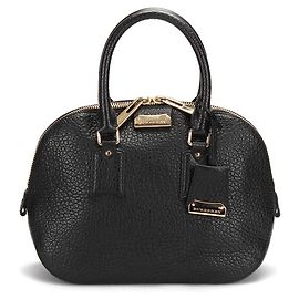 Burberry Leather Orchard Handbag Black