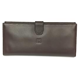 Loewe-Loewe Brown Nappa Leather Long Wallet-Brown