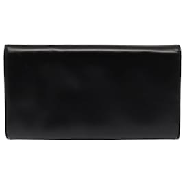 Louis Vuitton-LOUIS VUITTON Opera Line Aegean Clutch Bag Leather Black M63962 LV Auth ep5461-Black