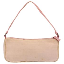 Prada-PRADA Sports Accessory Pouch Canvas Pink Silver Auth mr441-Silvery,Pink