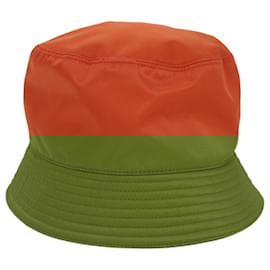 Prada-PRADA Bucket Hat Nylon L Orange Auth 88334-Orange