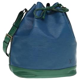 Louis Vuitton-LOUIS VUITTON Epi Noe Shoulder Bag Bicolor Green Blue M44044 LV Auth 87794-Blue,Green